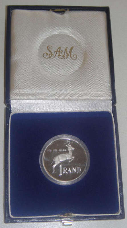 R.S.A. SILVER ONE RAND of 1989 (Proof in original SA Mint box)