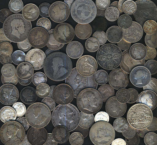 One KILOGRAM of PURE Silver in World Coins (1000 grams of pure International silver)