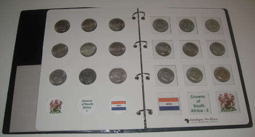 100% COMPLETE : South African CROWN (5/-) Collection : 1947 to 1964 : INCLUDING the RARE 1959 date