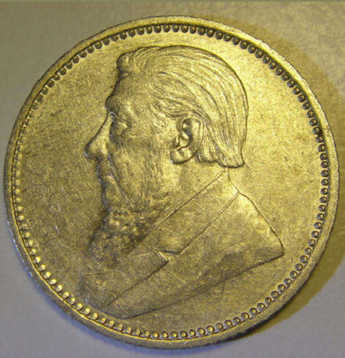 Paul Kruger (Z.A.R.) Sixpence (6d) of 1896 (XF to almost uncirculated)
