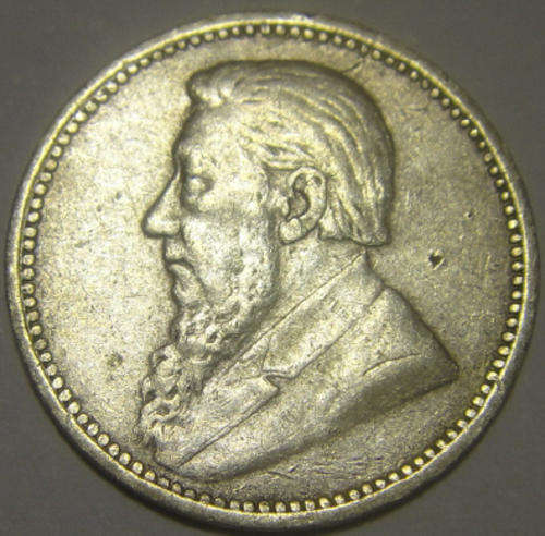 Paul Kruger (Z.A.R.) Tickey of 1896 (XF)