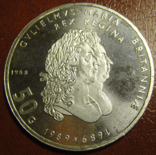 Dutch SILVER CROWN : 50 Gulden of 1988 (Sterling Silver) : 3 available