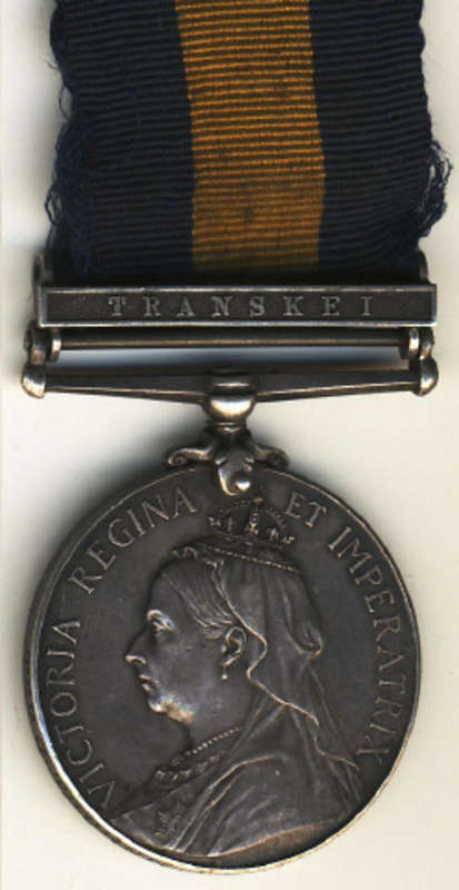 Cape of Good Hope General Service Medal with TRANSKEI clasp to Tpr. J Thorne Worcester Burg.