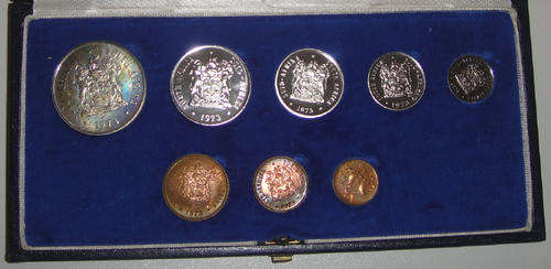 Republic of South Africa : PROOF SET of 1973 in original SA Mint box