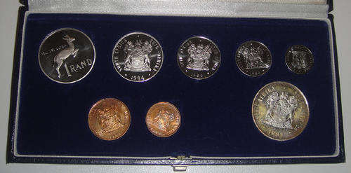 Republic of South Africa : PROOF SET of 1984 in original SA Mint box