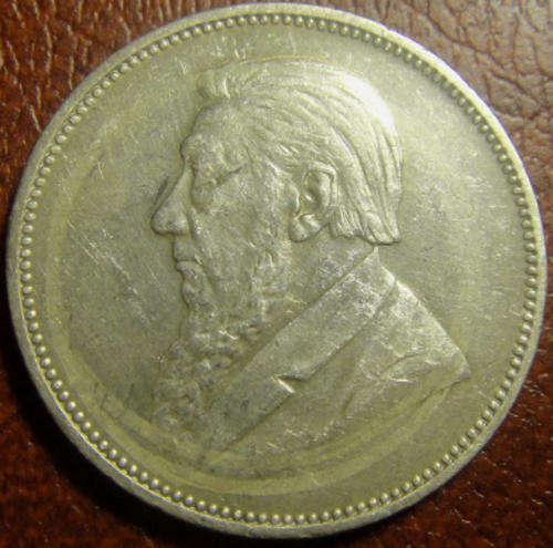 Paul Kruger ZAR Two-Shilling (2/-) of 1897 : AU Details (Hairlines)