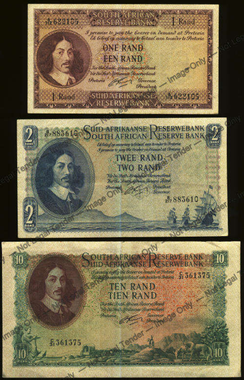 G Rissik : Second Year (1962) Decimal Series of the Republic of South Africa (R1 up to R10)