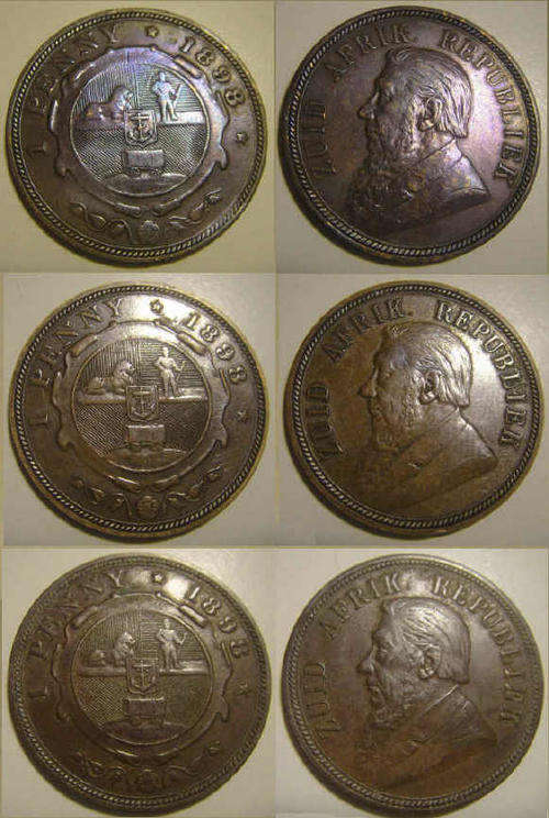 Bid per coin to take all three Paul Kruger ZAR Pennies