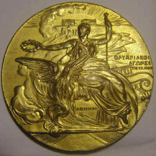 1906 Athens Olympic Games Bronze Participation Medal (RARE with value approx. R9000 to R12 500)