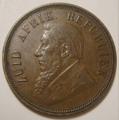 Paul Kruger Z.A.R. Penny of 1898 (Last year of dated issues)