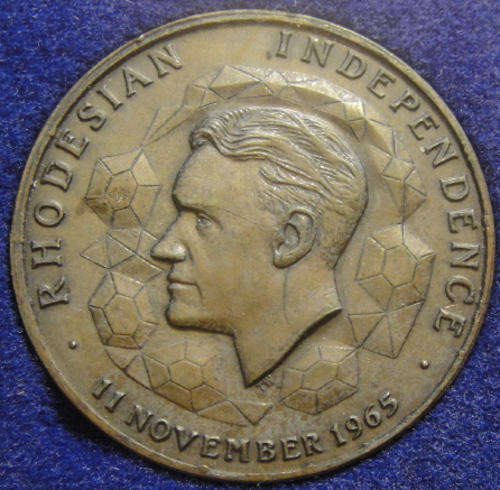 Rhodesia Bronze Medal of Ian Smith: RHODESIAN INDEPENDENCE: 11 November 1965.