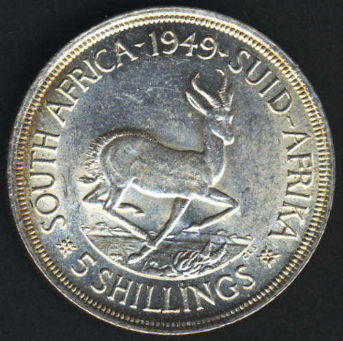 1949 CROWN (Silver 5-Shilling) : Union of South Africa (Bid Per Coin : 2 available)