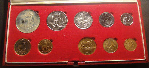 1976 Republic of South Africa Long Proof Set WITH GOLD R1 & R2 (6 sets available)