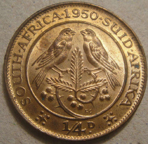 1950 Farthing (Quarter Penny)  : MINT STATE (Uncirculated)