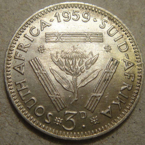 1959 Tickey (3d) : MINT STATE (Uncirculated)