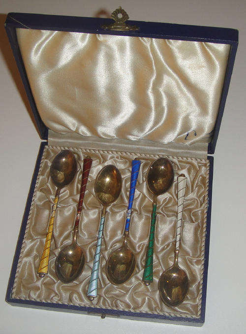 Ela : Denmark : 925 Sterling 6-piece Silver Spoon Set
