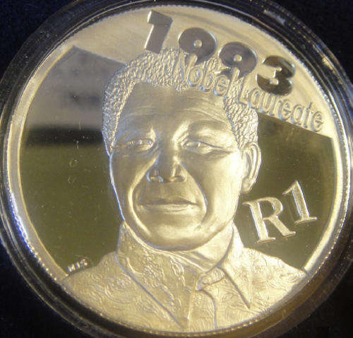Nelson Mandela : R1 Silver Protea Proof of 1997 (Encapsulated & Boxed)