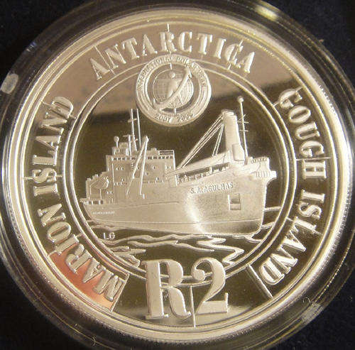 STERLING SILVER CROWN R2 (Proof) : International Polar Year 2008 (GOUGH ISLAND)