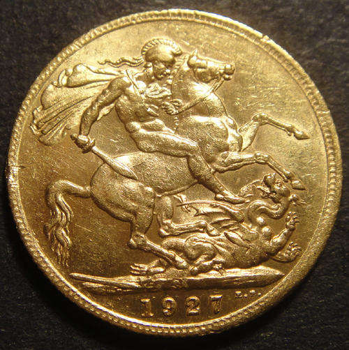 GOLD SOVEREIGN : Union of South Africa : 1927 (SUPERB condition)