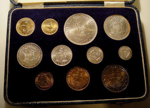 1952 LONG Proof Set (with GOLD Pound and 10-Shillings) of the Union of South Africa