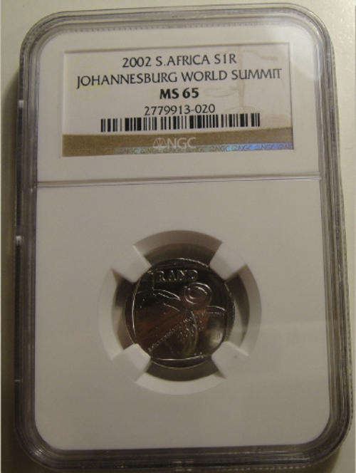 2002 Johannesburg World Summit R1 : NGC Graded MS65