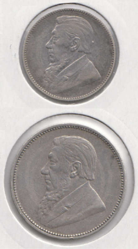 Paul Kruger Z.A.R. Shilling (1/-) & Two Shilling (2/-) of 1896