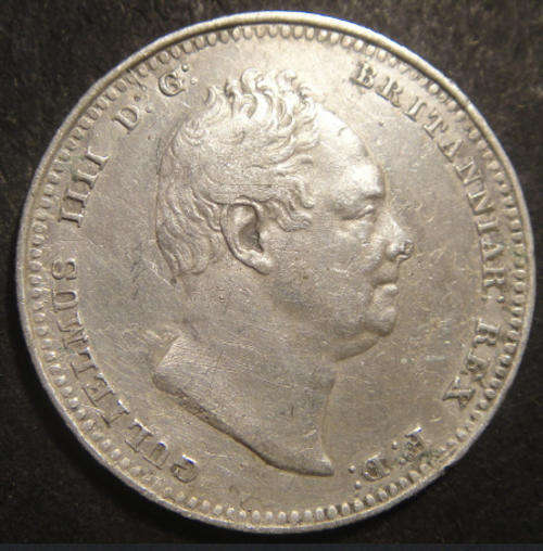 Great Britain : King William IV : Silver Shilling (1/-) of 1836
