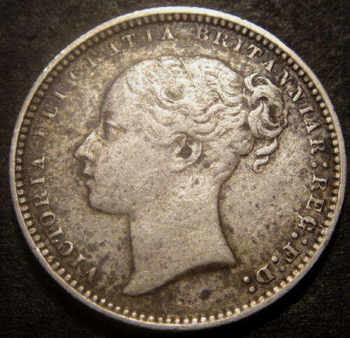 Great Britain : Queen Victoria : Silver Shilling (1/-) of 1871