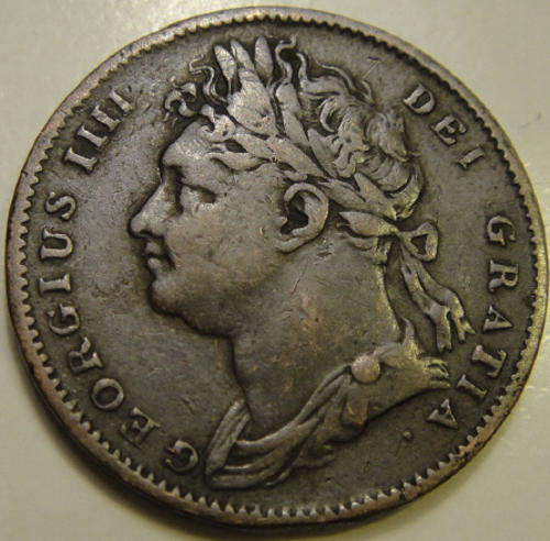 Great Britain : King George IV : Farthing of 1821