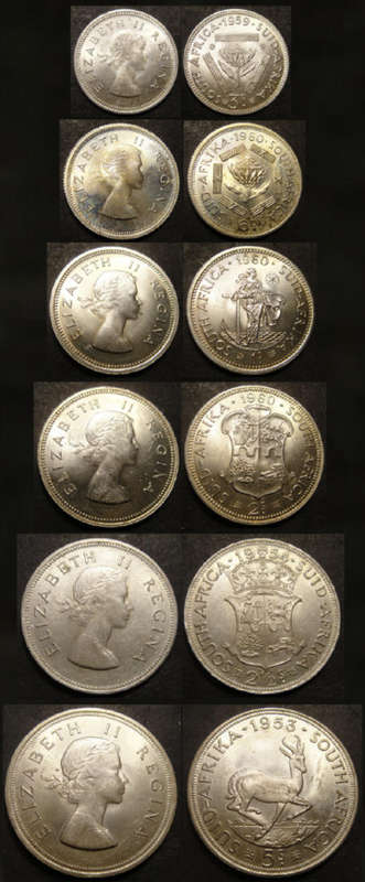 British Commonwealth & Colonial : Elizabeth II : SILVER SET : South Africa