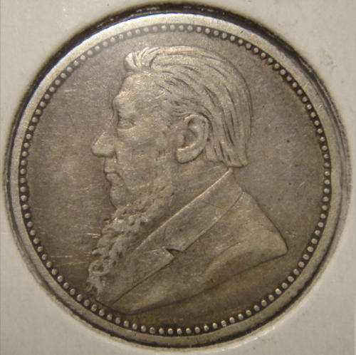 1895 Paul Kruger  Z.A.R. Six Pence (6d)