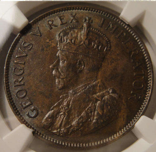 1932 Penny : SA Union : NGC Graded almost MINT STATE (AU58) : Excessively RARE