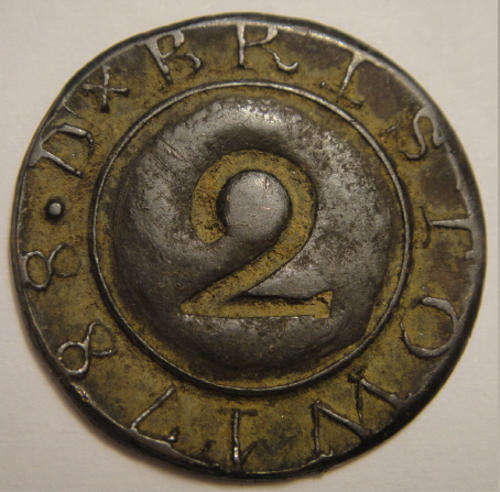 1788 token of D Bristow (Unrecorded?) : Possibly VERY RARE