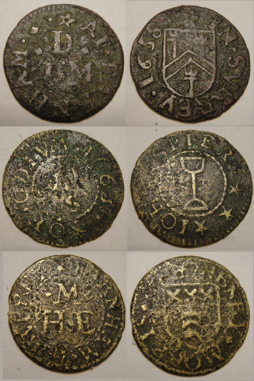 Three British Tradesmans Tokens from the 1600s