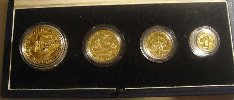 Solomon Islands : 24-Carat GOLD Set : 50 th Anniversary of Pearl Harbour : 1941-1991