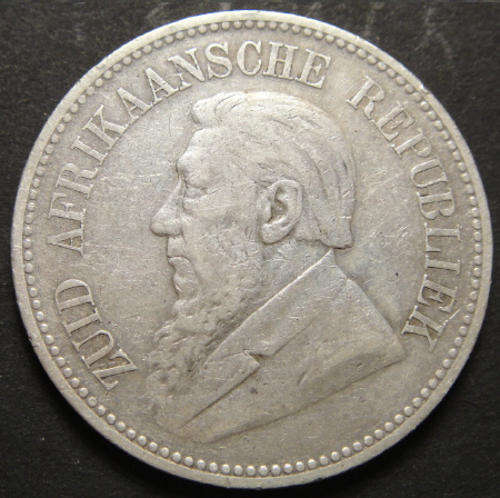 1895 Half Crown (2/6-) : Z.A.R. Paul Kruger