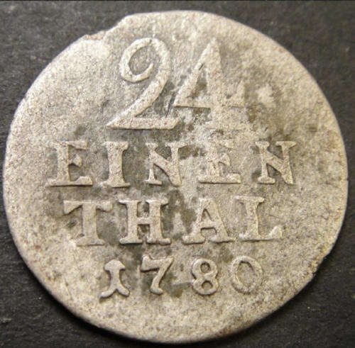 Germany Hesse-Cassel 1/24 Thaler of Friedrich II of 1780