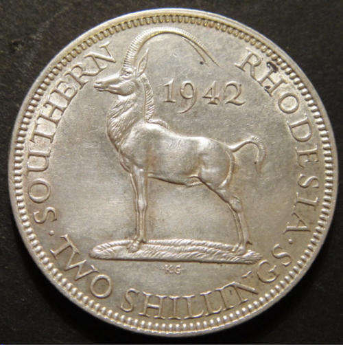 1942 Two-Shilling (2/-) : Southern Rhodesia