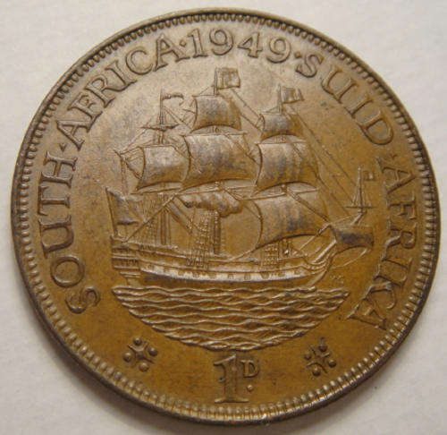 1949 Penny : Union of South Africa
