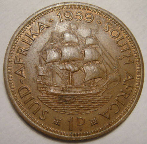 1959 Penny : Union of South Africa
