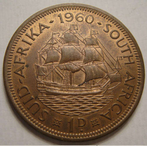 1960 Penny : Union of South Africa