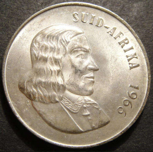 The SILVER R1 of Jan Van Riebeeck of 1966 with Afrikaans Wording (10 available)