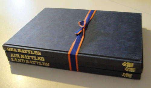 Three Hard Cover Books : Air, Land and Sea Battles