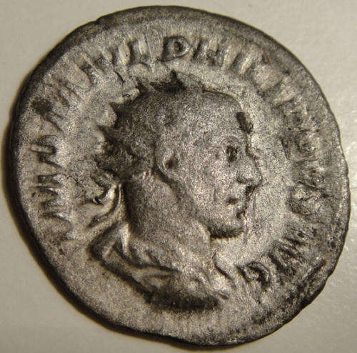 Roman Silver Antoninianus of Philip I (244--245 A.D.)