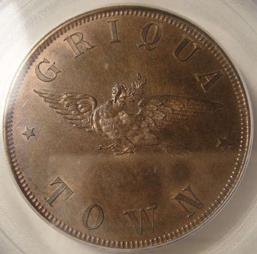 1890 GRIQUATOWN Penny : PCGS Graded SP64RB (Undated)