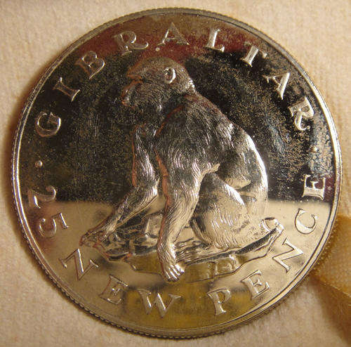 Gibraltar : Silver Proof 25 New Pence CROWN of 1971