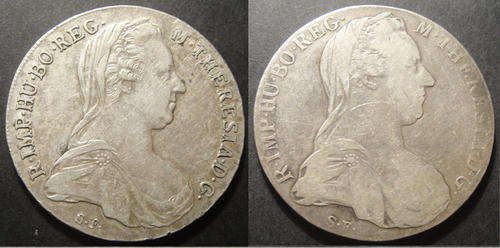 Austria : Two (2) Maria Theresa Silver Thalers dated 1780