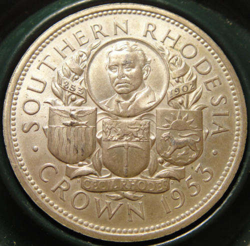 Rhodesian Silver Crown : Cecil John Rhodes Centenary 1853-1953