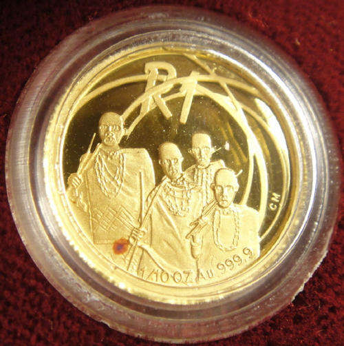 24ct GOLD Tenth Ounce Cultural R1 Series : 2002 : The Tswana Nation