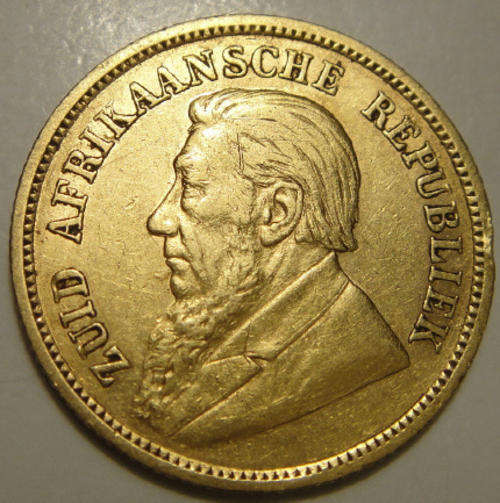1895 GOLD HALF POND : Paul Kruger Z.A.R.